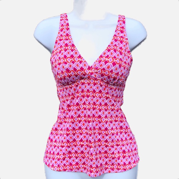 L.L. Bean Women’s Swimsuit Bathing Suit Bikini Tankini Top Bright Bohemian S - Picture 1 of 8